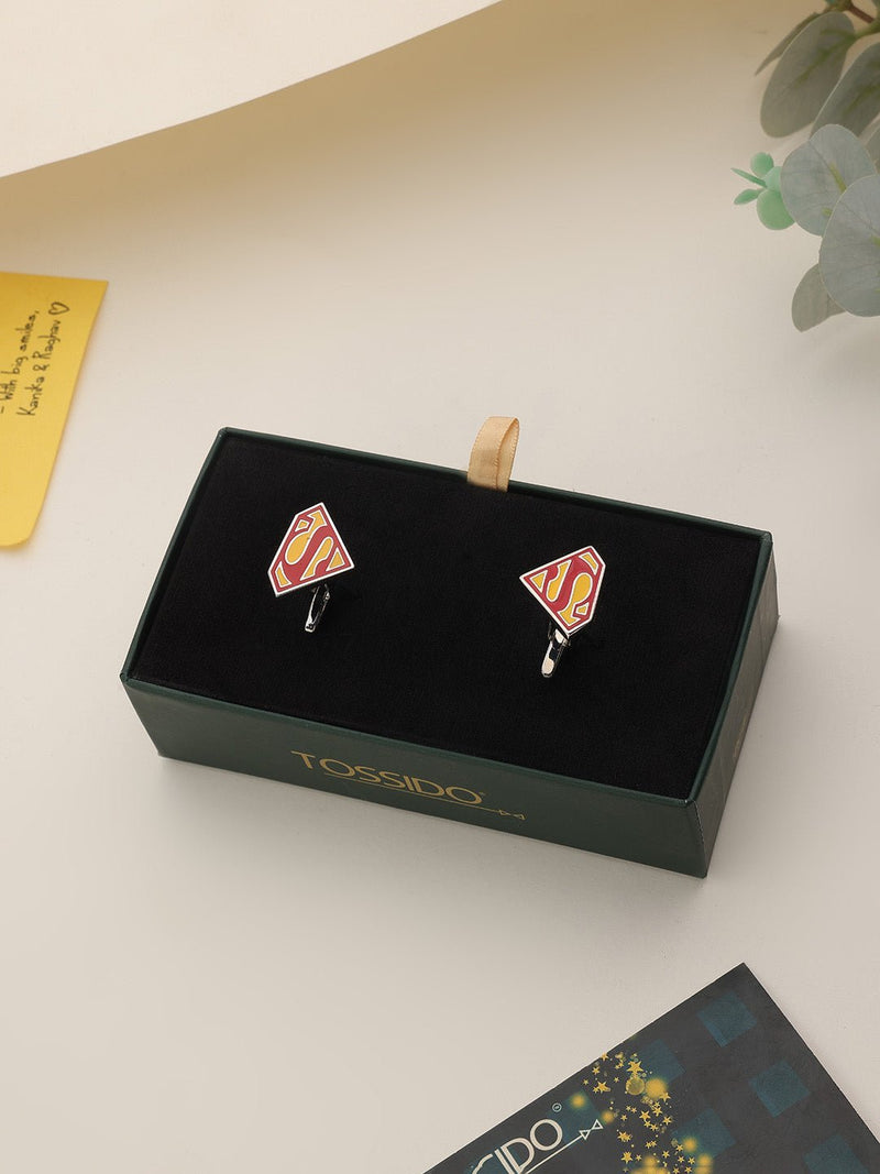 Red Superman Cufflinks - TOSSIDO