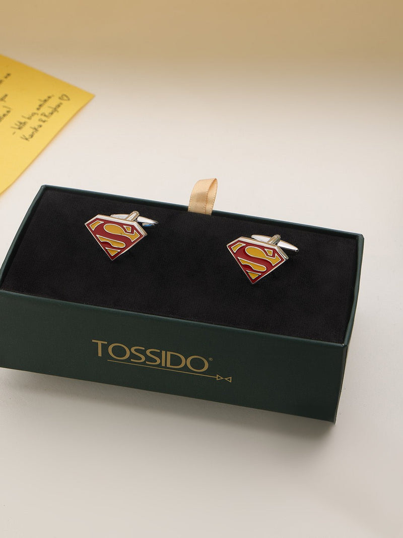 Red Superman Cufflinks - TOSSIDO
