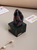 Red & Teal Paisley Pocket Square - TOSSIDO