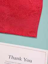 Red Textured Paisley Woven Cravat & Pocket Square Set