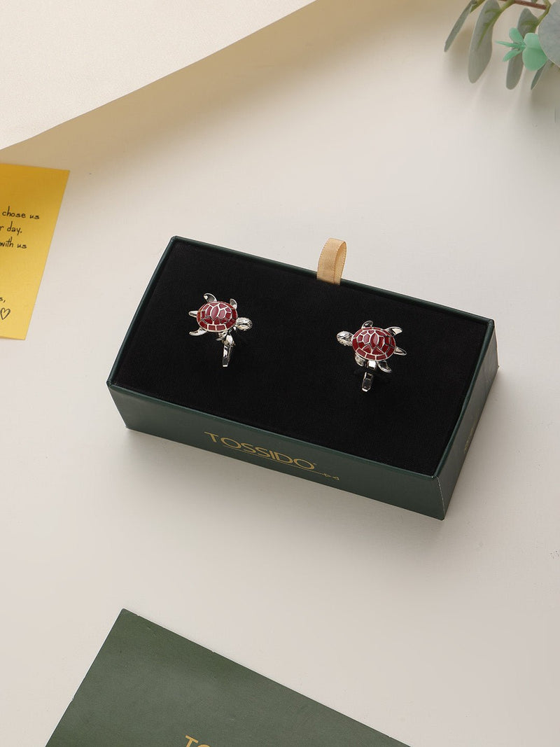 Red Tortoise Cufflinks - TOSSIDO