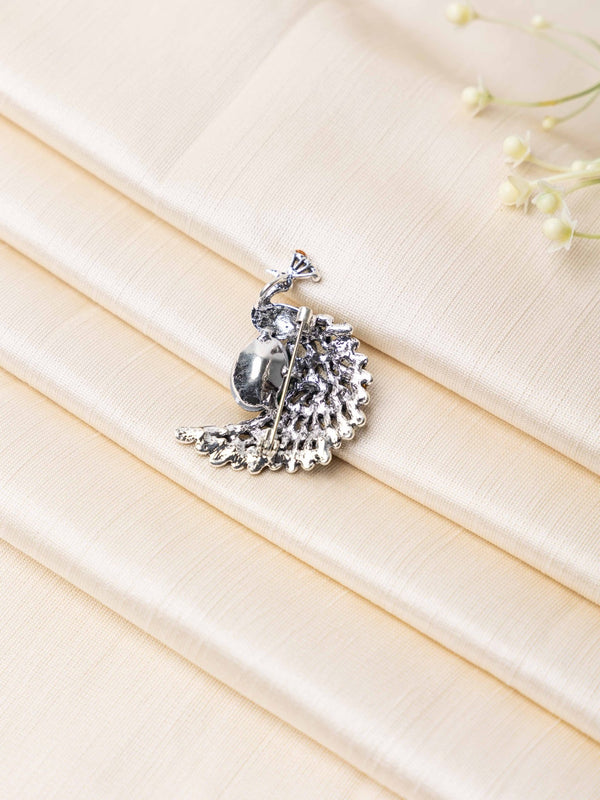 Regal Peacock Brooch - TOSSIDO