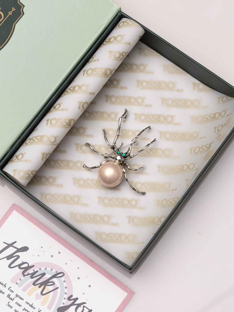 Regal Pearl Spider Brooch - TOSSIDO