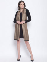 Reversible Modal Silk Stole – Mocha & Cocoa Brown - TOSSIDO