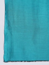 Reversible Modal Silk Stole – Teal & Deep Green | Tossido - TOSSIDO
