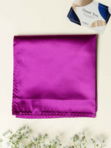 Rich Magenta Pink Satin Pocket Square - TOSSIDO