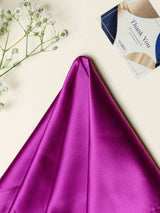 Rich Magenta Pink Satin Pocket Square - TOSSIDO