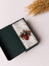 Crimson Bee Brooch