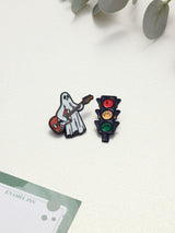 Rockstar Ghost & Traffic Light Enamel Pin Set of 2 - TOSSIDO