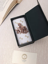Rose Gold Lawyer Scales of Justice Brooch - TOSSIDO