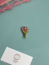 Rose Pink Lily Bouquet Brooch - TOSSIDO