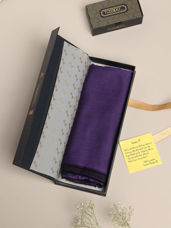 Royal Amethyst Modal Silk Stole - TOSSIDO
