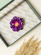 Royal Bloom Purple Flower Brooch - TOSSIDO