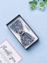 Royal Blue Cameo Crystal Bowtie - TOSSIDO