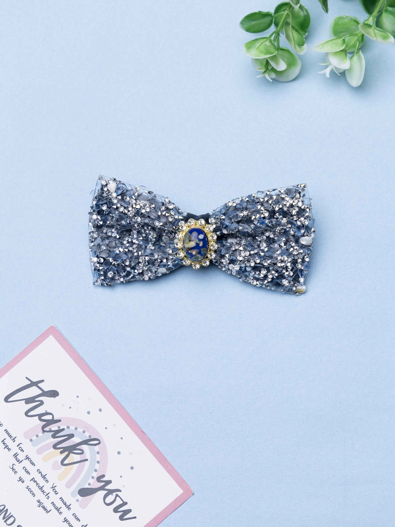 Royal Blue Cameo Crystal Bowtie - TOSSIDO