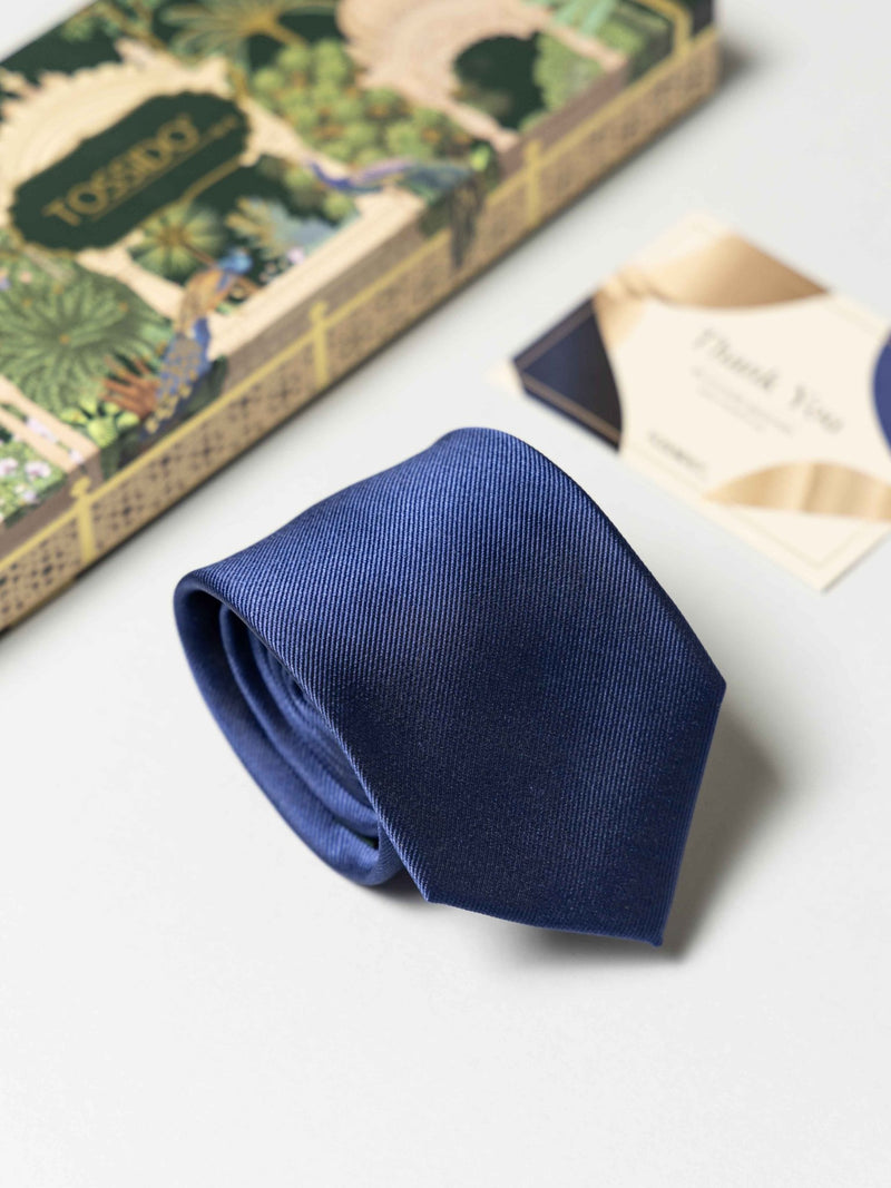 Royal Blue Pure Silk Necktie (Teflon Coated) - TOSSIDO
