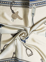 Royal Equestrian Printed Satin Neckerchief - TOSSIDO