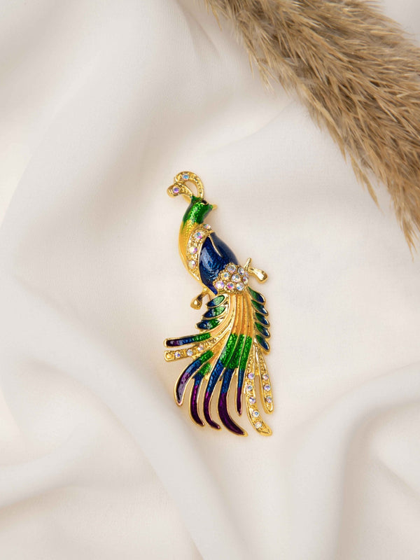 Royal Peacock Brooch - TOSSIDO