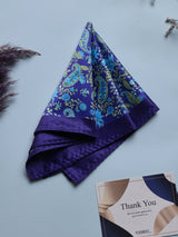 Royal Purple Paisley Printed Pocket Square - TOSSIDO