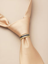 Royal Sapphire Gold Pavé Necktie Ring - TOSSIDO