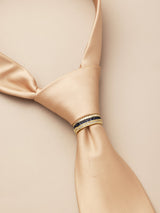 Royal Sapphire Gold Pavé Necktie Ring - TOSSIDO