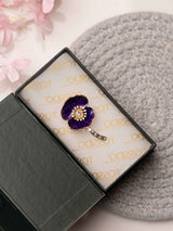 Royal Violet Bloom Brooch - TOSSIDO