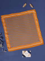Rust Orange Geometric Silk Pocket Square - TOSSIDO