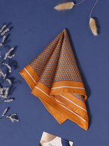 Rust Orange Geometric Silk Pocket Square - TOSSIDO