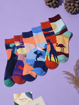 Safari Art Socks – Pack of 6 - TOSSIDO