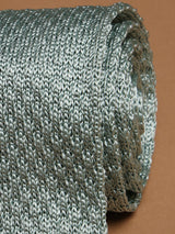 Sage Green Solid Silk Knitted Necktie - TOSSIDO