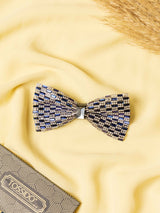 Sapphire Gleam Beaded Bowtie - TOSSIDO