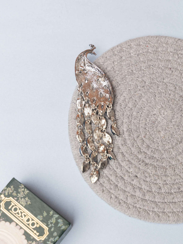 Sapphire Peacock Brooch - TOSSIDO