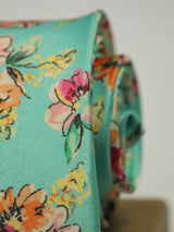 Sea Green Floral Printed Necktie - TOSSIDO