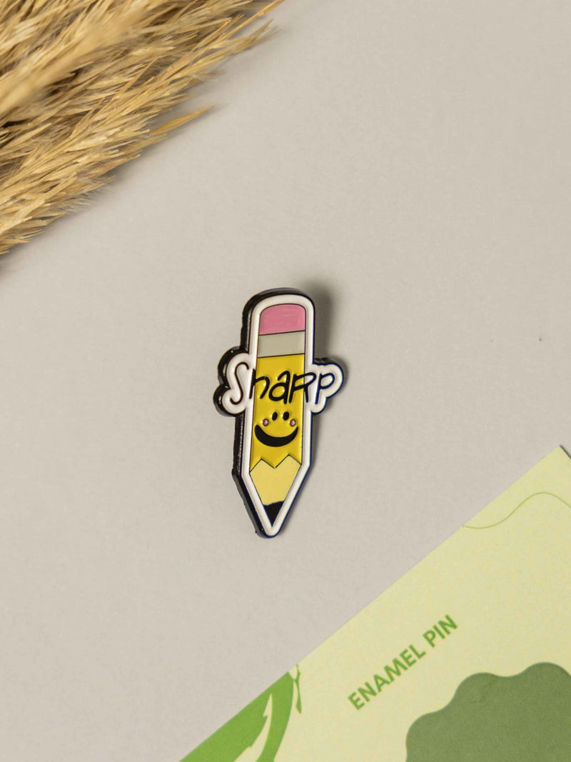 Sharp Pin Design Sharp Pencil Typography Enamel Pin