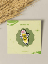 Sharp Pencil Typography Enamel Pin - TOSSIDO