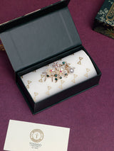 Shell Flower & Pearl Spray Brooch