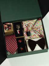 "Silk Radiance: Gift - Boxed Men's Silk Accessories Assortment" - TOSSIDO