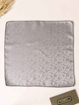 Silver Abstract Jacquard Pocket Square - TOSSIDO