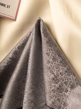 Silver Abstract Jacquard Pocket Square - TOSSIDO