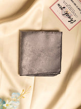 Silver Abstract Jacquard Pocket Square - TOSSIDO