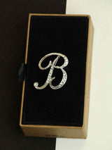 Silver Alphabet B Brooch - TOSSIDO