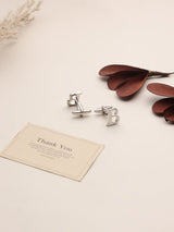 Silver Alphabet B Cufflink - TOSSIDO