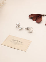 Silver Alphabet E Cufflink