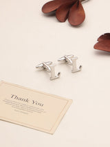 Silver Alphabet L Cufflink - TOSSIDO