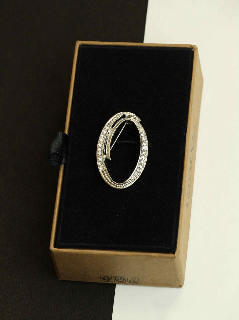 Silver Alphabet O Brooch - TOSSIDO