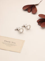 Silver Alphabet O Cufflink