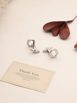 Silver Alphabet O Cufflink