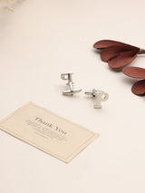 Silver Alphabet P Cufflink