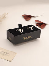Silver Alphabet U Cufflink - TOSSIDO