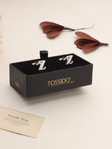 Silver Alphabet Z Cufflink - TOSSIDO